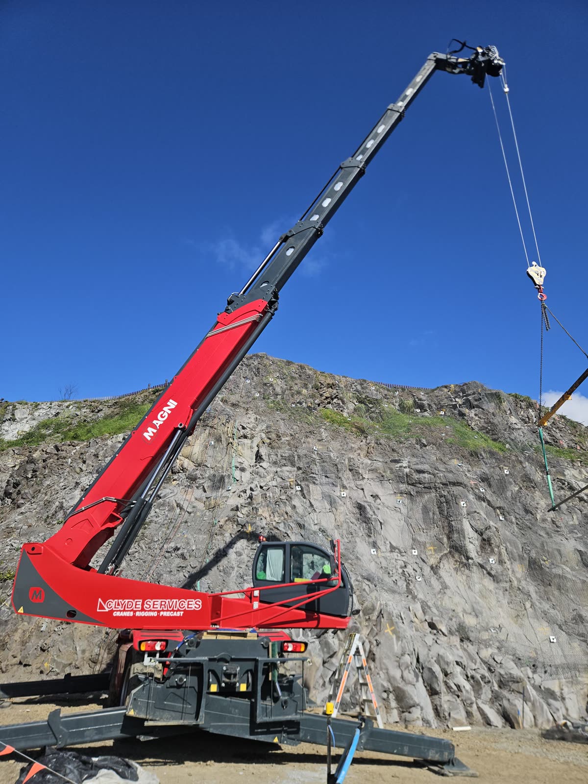Crew working on the Stonefields slope face